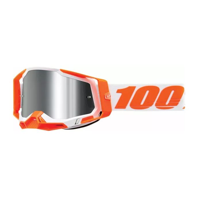 100% MX Goggles Racecraft 2 Orange Flash Silver Mirror